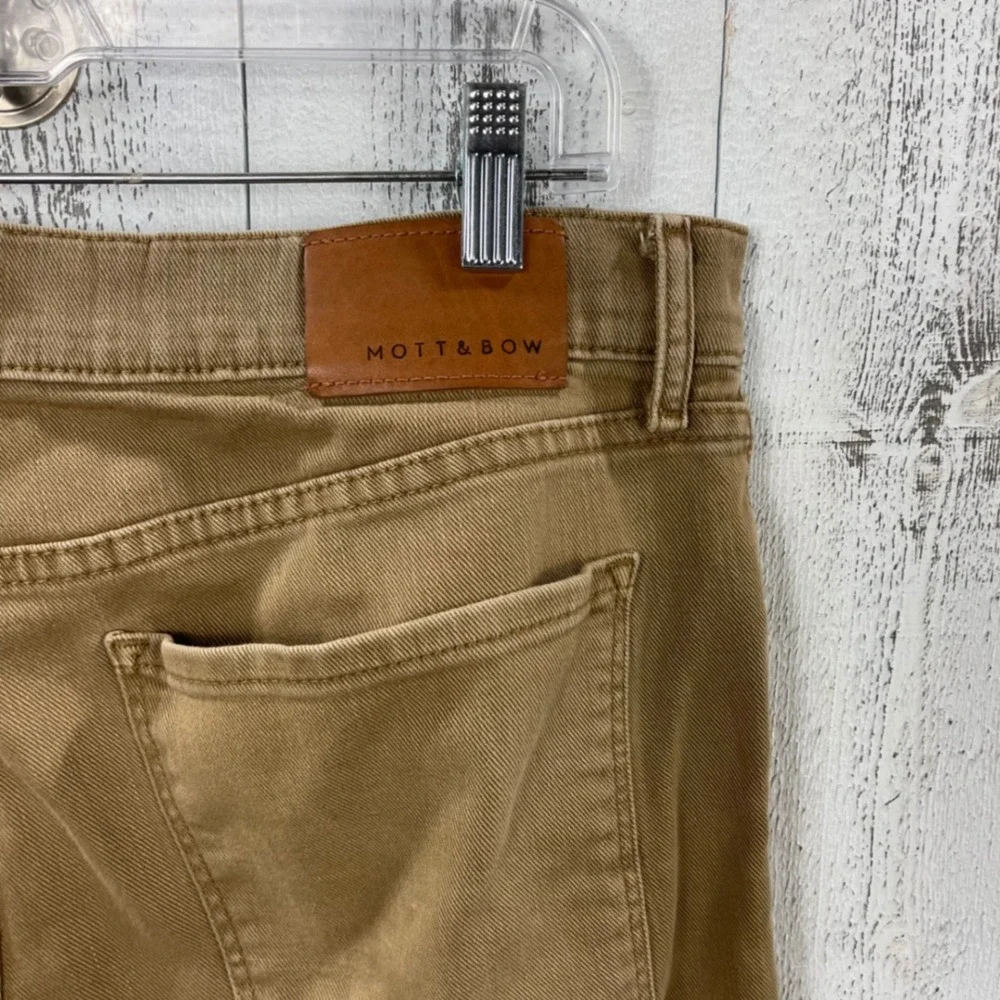 Mott & Bow Straight Jeans Men 34x30 Khaki Stretch Casual Denim Pants